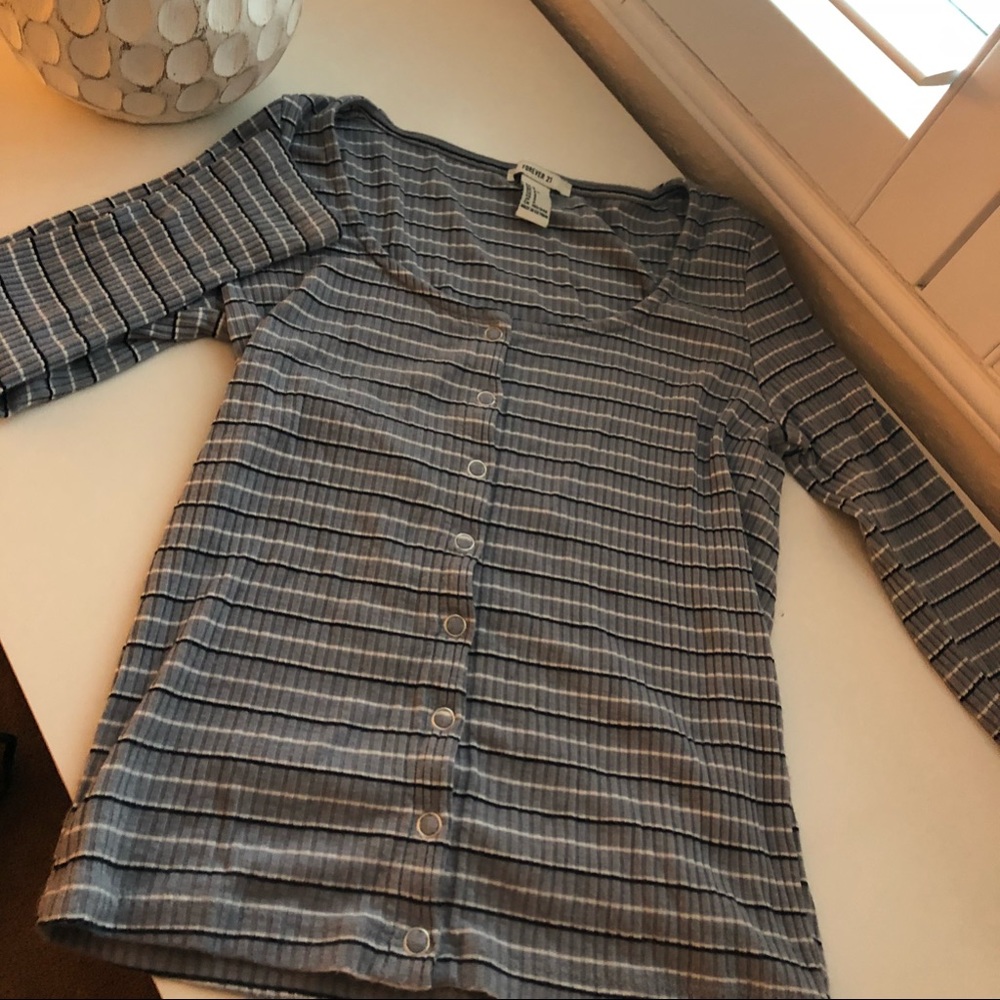 Blue striped long sleeve